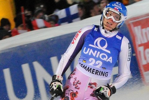Veronika Zuzulová počas SP žien v slalome v rakúskom Semmeringu