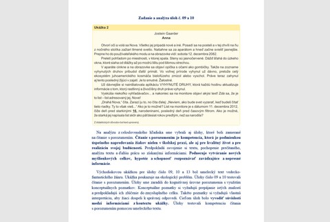 Výsledky testov podľa okresov zo SJ a literatúry