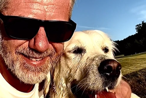 Jiří Langmajer so svojou milovanou sučkou 