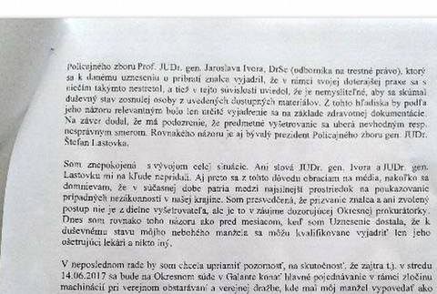 Vyhlásenie Zuzana Gauliederová vyšetrovanie Gaulieder 2