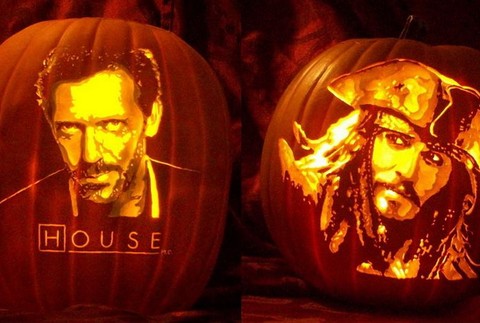 Jack Sparow a Dr. House ako tekvice