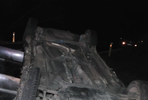 Z auta zostal iba vrak