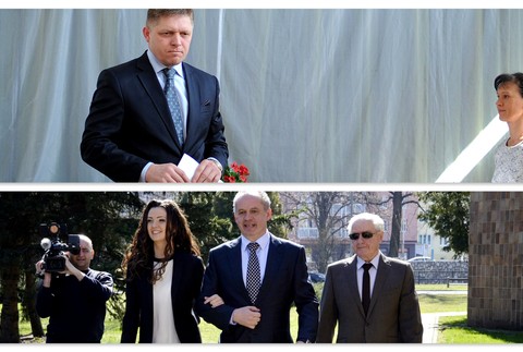 Fico a Kiska, volebná koláž