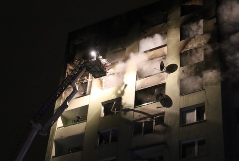 Škody po výbuchu v Prešove 