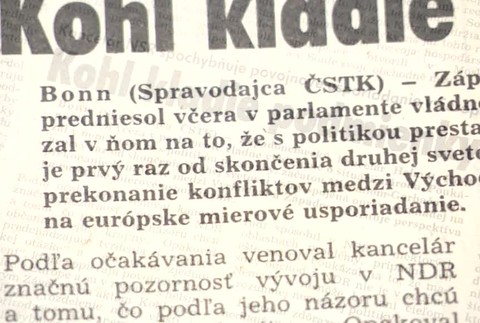 Exkurzia do histórie: O čom sa písalo 9. novembra 1989
