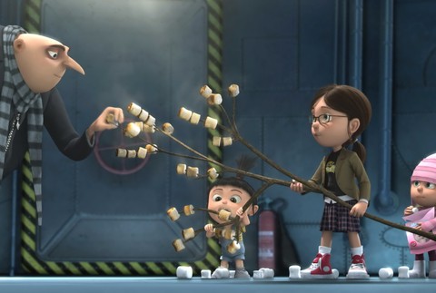 despicable me, ja,zloduch-gru s dievcatkami v dome