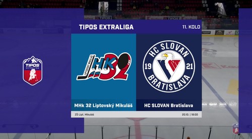 HK 32 Liptovský Mikuláš - HC SLOVAN Bratislava 3:2sn v 11. kole Tipos extraligy