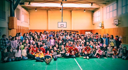 Trenčianski hráči na návšteve v škole v Trenčianskej Turnej