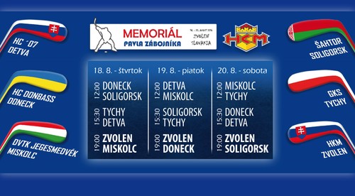 Memoriál P. Zábojníka – zmeny v programe