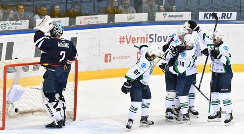 Prvá domáca strata bodov. Slovan padol po nájazdoch s Jugrou Chanty-Mansijsk