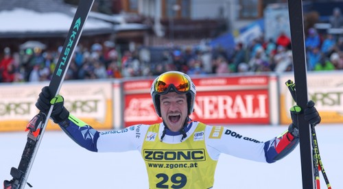 Jan Zabystřan senzačne vyhral super G vo Val Gardene