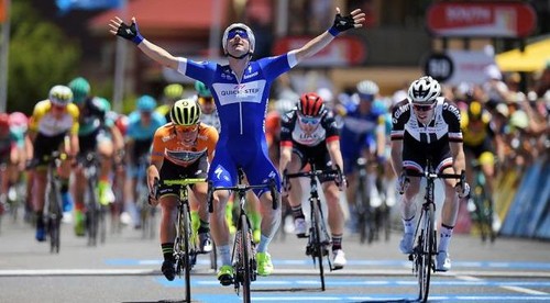 Viviani víťazom skrátenej 3. etapy. Peter Sagan v horúčave na 5. mieste