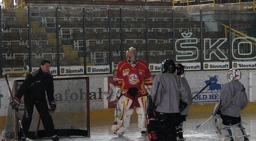 Vlado Kováč a Tomáš Nechala na tréningu piatakov