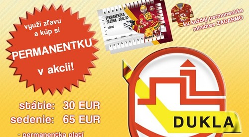 Zakúpte si akciovú permanentku na zvyšné domáce zápasy Dukly !