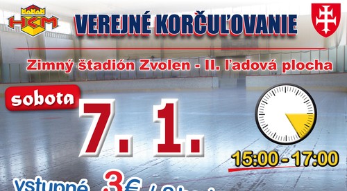 Verejné korčuľovanie už v sobotu!