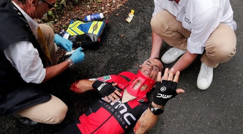 Porte od nehody na Tour de France prvý raz vysadol na bicykel