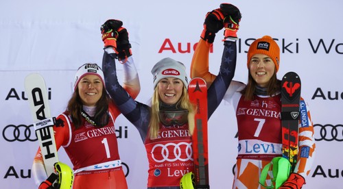 Vlhová v Levi opäť tretia, double Shiffrinovej