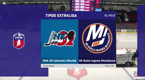 HK 32 Liptovský Mikuláš – HK DUKLA Ingema Michalovce 2:1 v 10. kole Tipos extraligy
