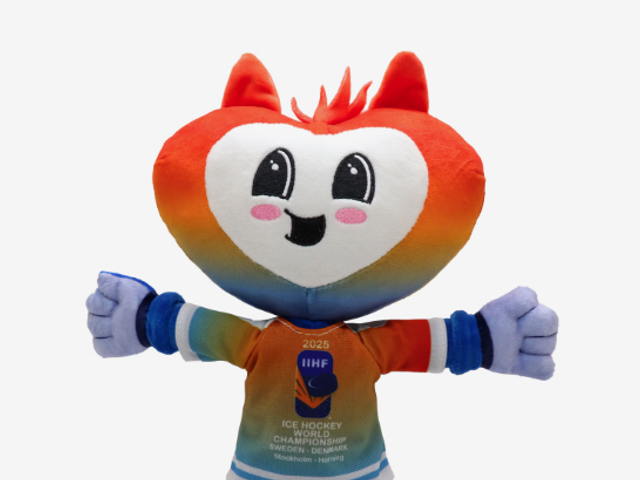 Maskot MS 2025 menom Beaty reprezentuje vášeň fanúšikov a lásku k hokeju