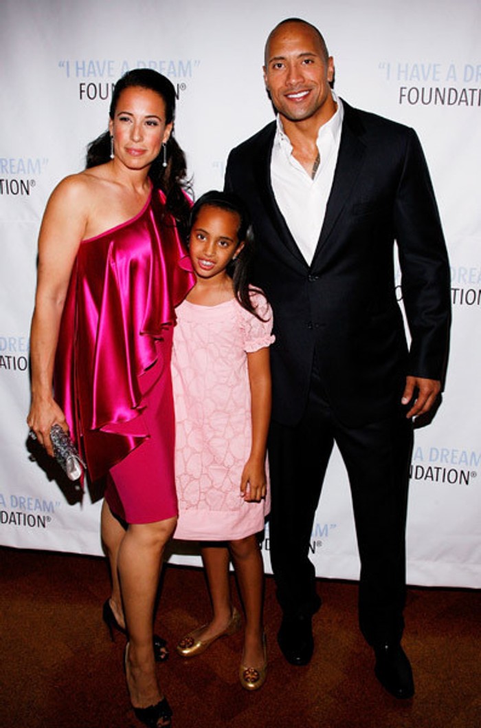 Dwayne Johnson s dcérou Simone a bývalou manželkou