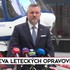 Tlačová beseda prezidenta Pellegriniho po návšteve Leteckých opravovní Trenčín