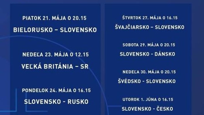 Derby Na Zaver Program Slovakov Na Ms 2021 Huste Tv Najnovsie Sportove Spravy