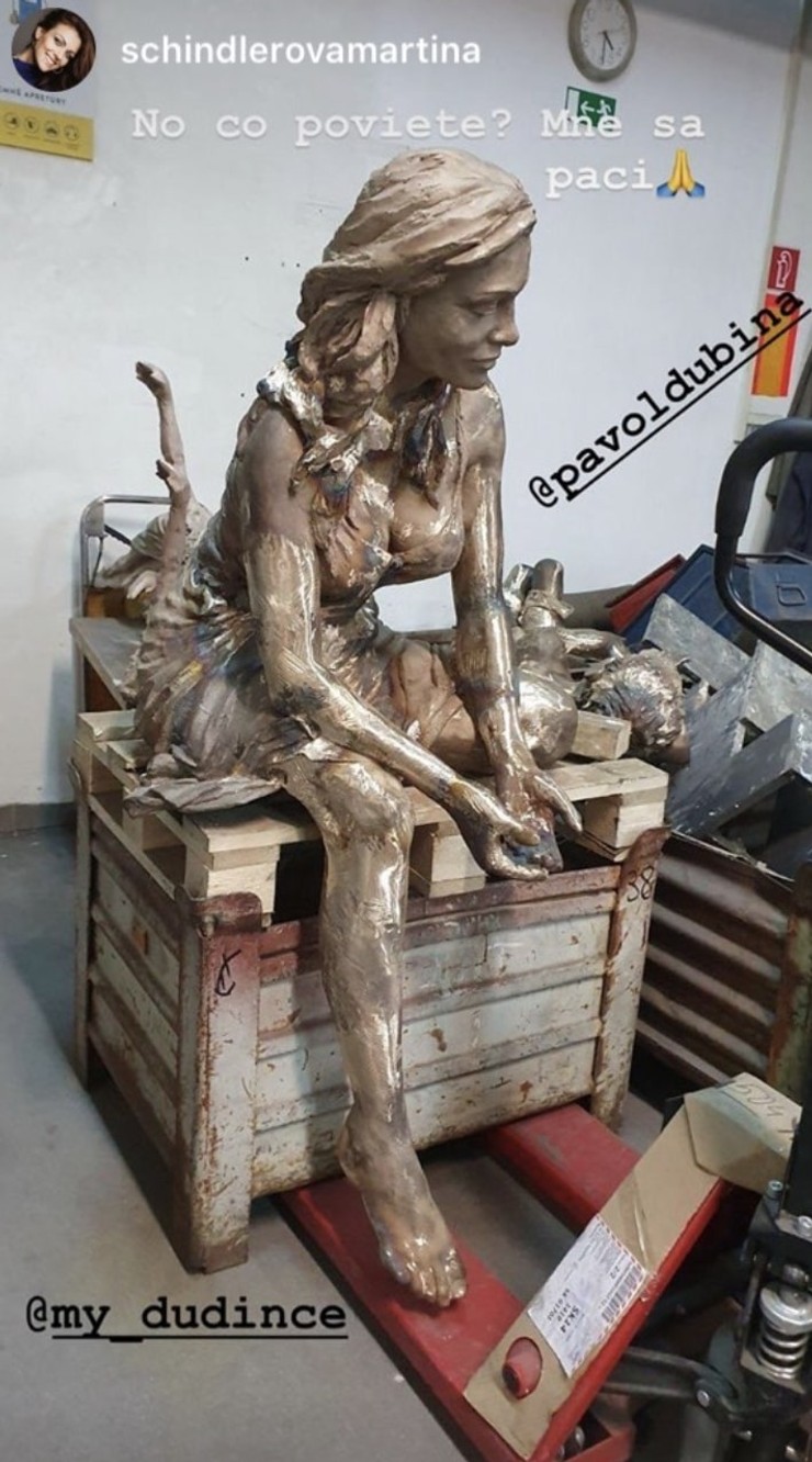 Socha podľa podobizne Martiny Schindlerovej