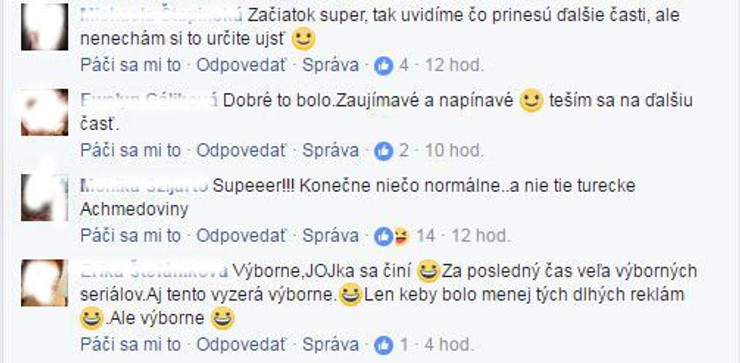 Pravá tvár - FB reakcie