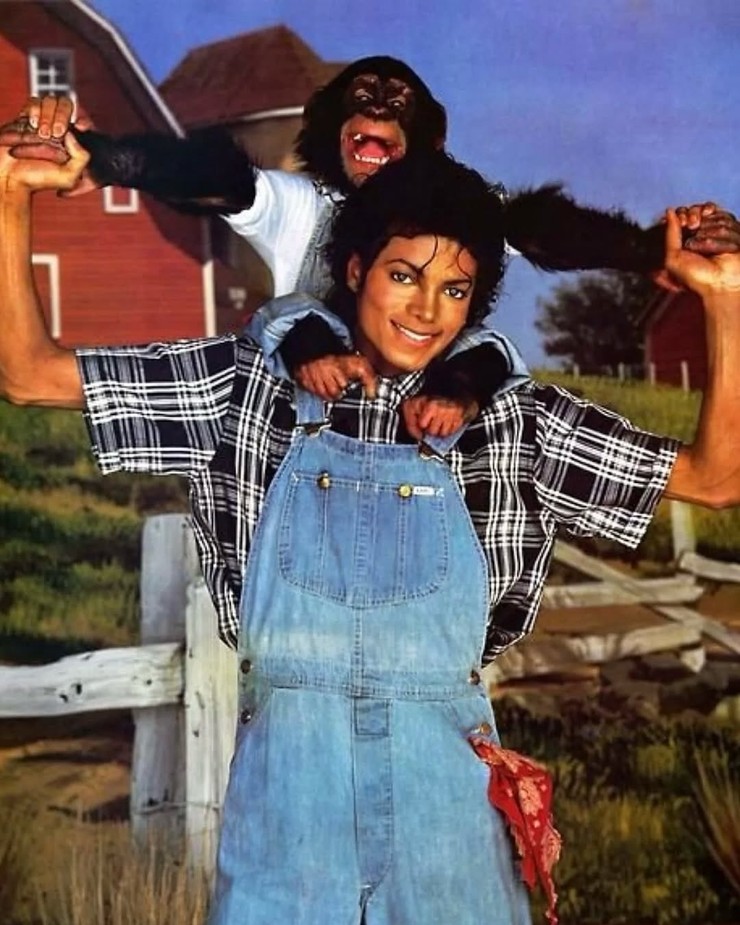 Michael Jackson so svojím šimpanzom (6)