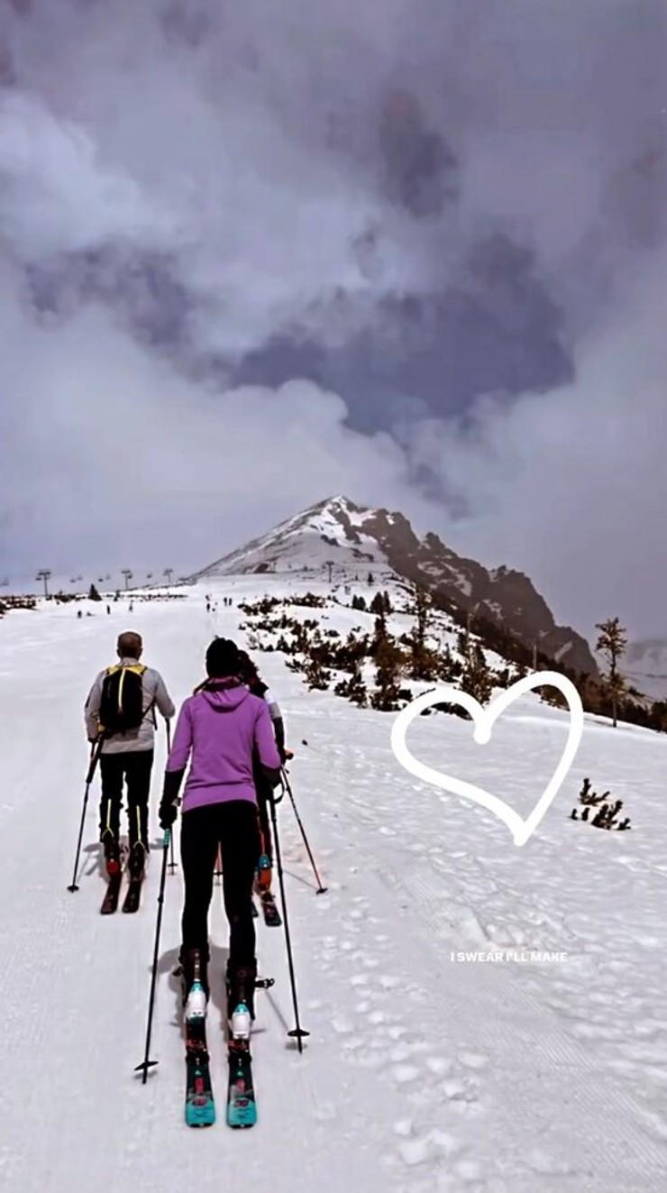 Nela Pocisková na lyžovačke