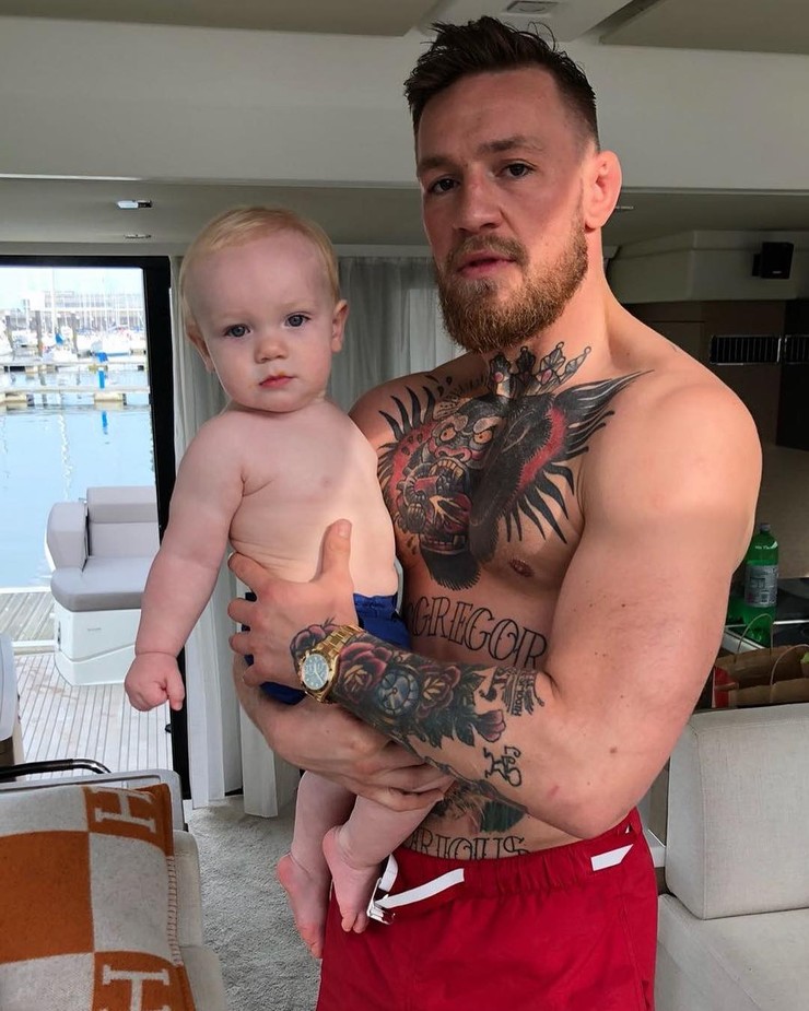 Conor McGregor so svojím synom Conorom McGregorom mladším