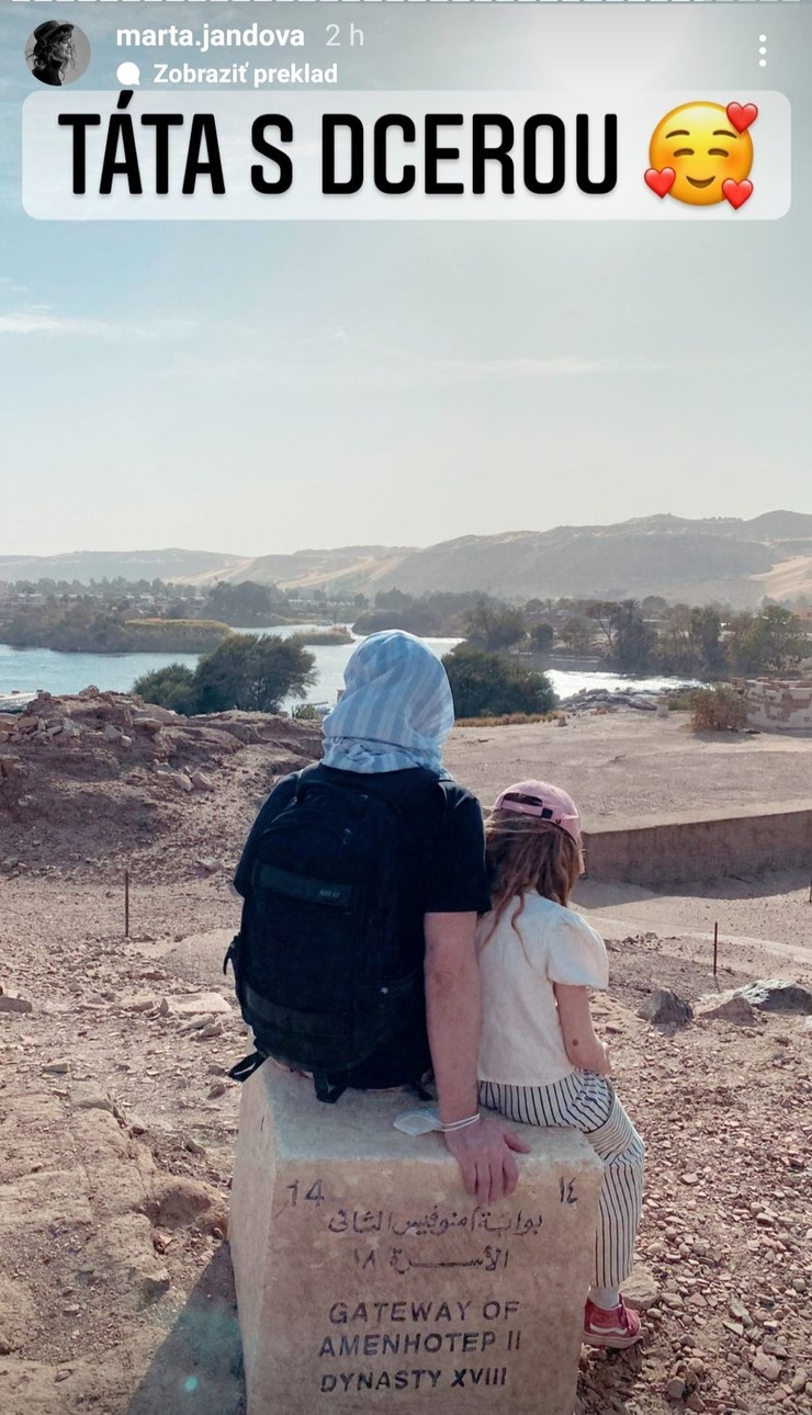 Miroslav Verner s dcérou v Egypte