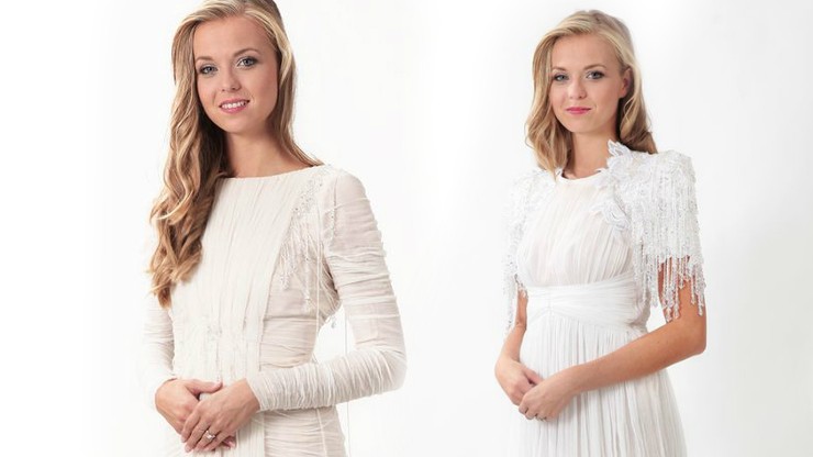 Nataly vo svadobných šatách - Panelák