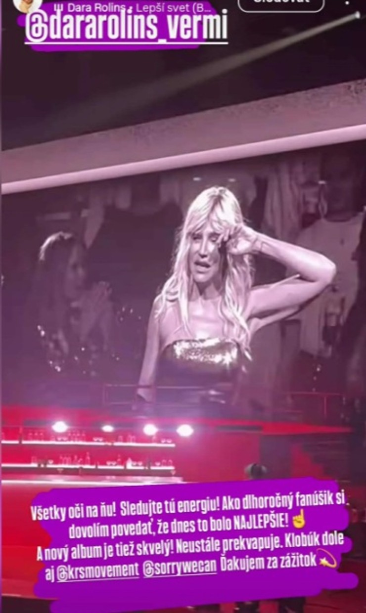 Dara Rolins, slzy, koncert, koniec, Jaroš, Pocisková, Bratislava
