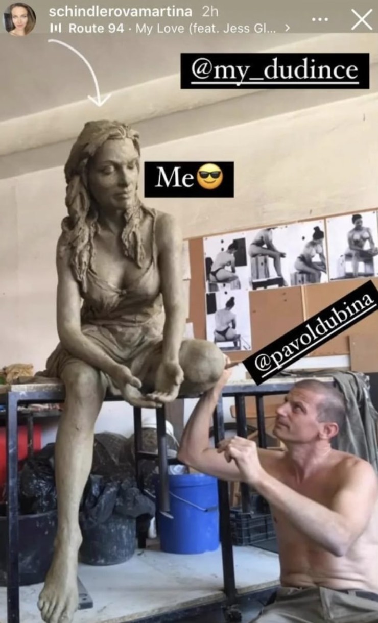 Socha podľa podobizne Martiny Schindlerovej