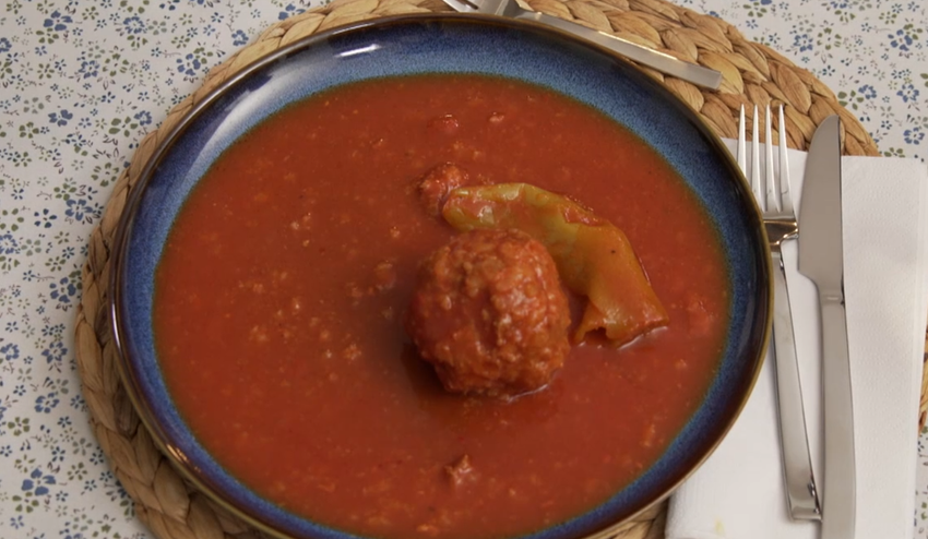 Hlavné jedlo: Zelené v červenom