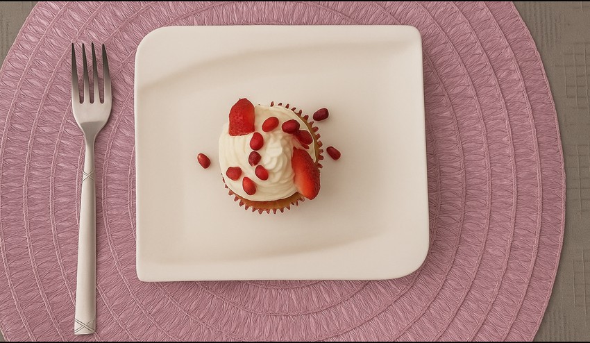 Muffiny s krémom a ovocím