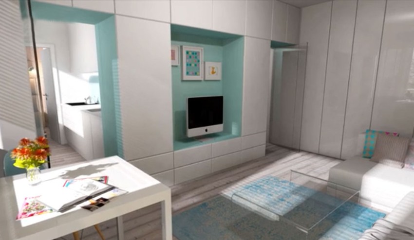 Miniatúrna spálňa a úzka chodba? Žiaden problém pre architektku Luciu