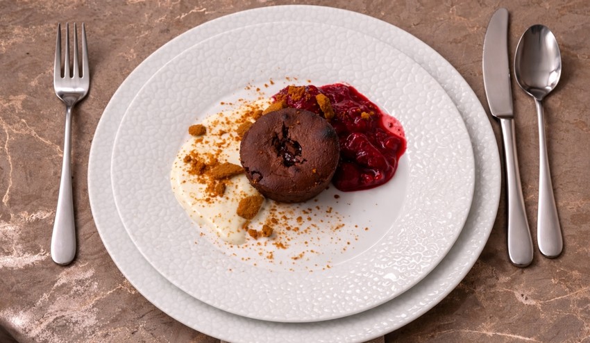 Lava cake s vanilkovým krémom