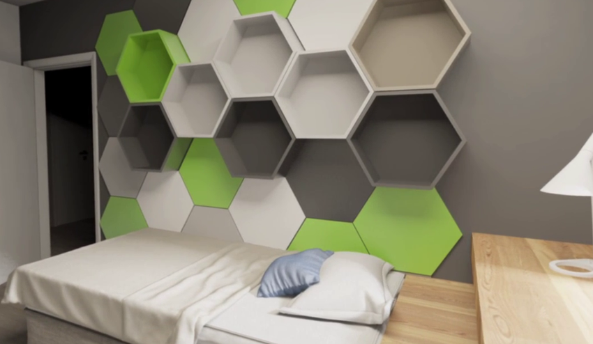 Architektka Silvia ponúka modernú inšpiráciu: Čo poviete na hexagónové police vystupujúce z mozaiky?