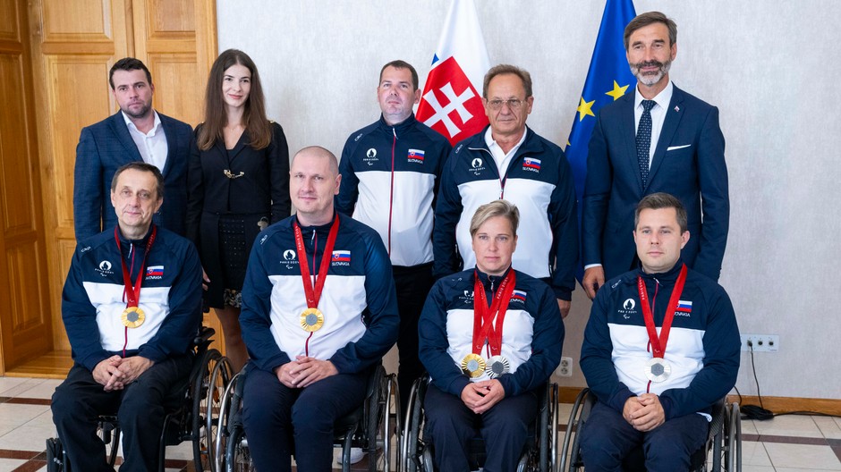 Prijatie slovenských paralympionikov na pôde MZVaEZ v Bratislave