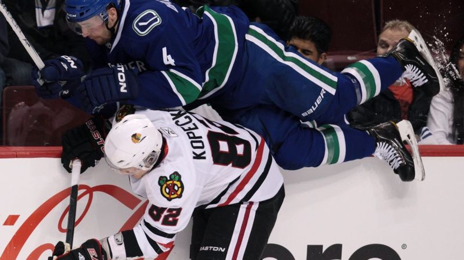 Kopecký v zápase proti Vancouveru