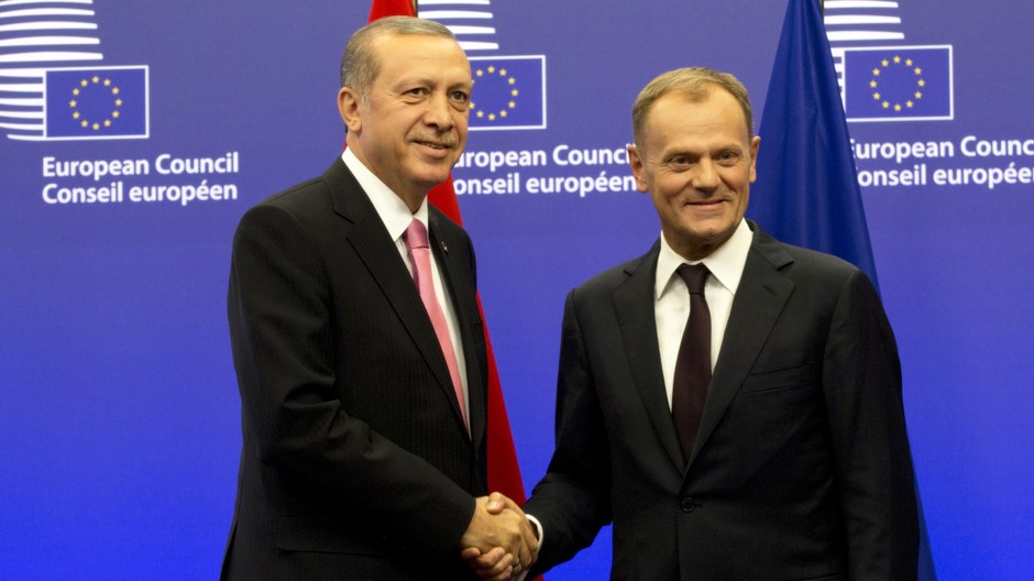 Recep Tayyip Erdogan, turecký prezident, Donald Tusk, predseda Európskej rady