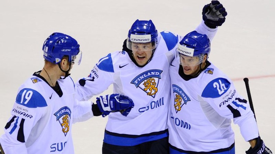 radosť hokejistov Fínska na MS