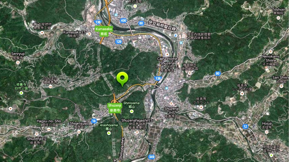 google mapa Izu, Oshimo