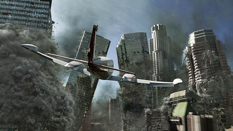Lietadlo z filmu 2012, katastrofická scénka