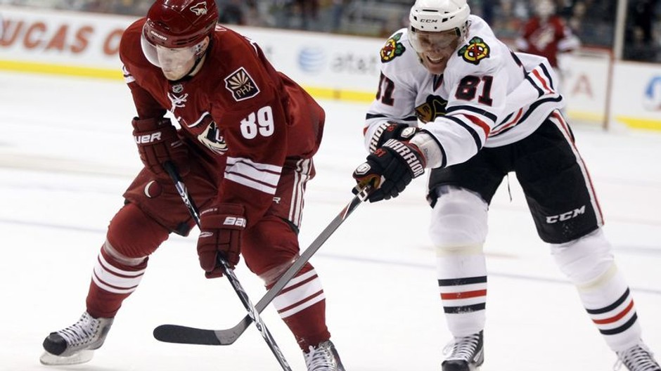 Hossa v zápase proti Phoenixu