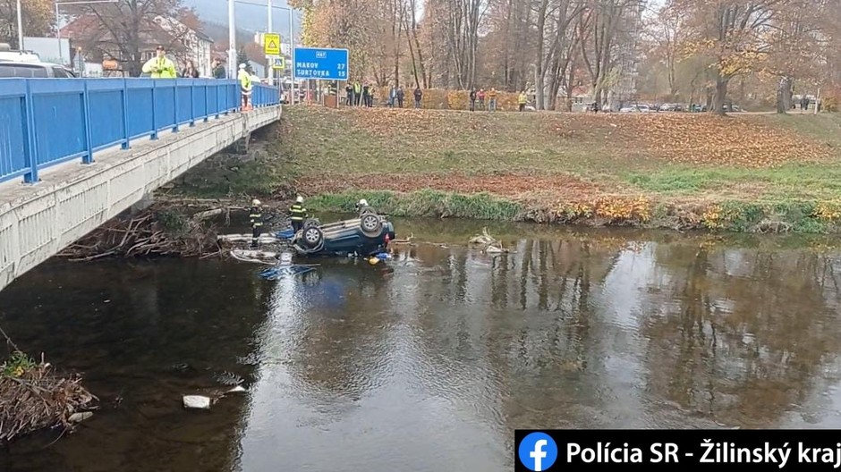 spadnuté auto Čadca 