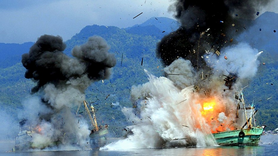 Indonézia potopila cudzie lode