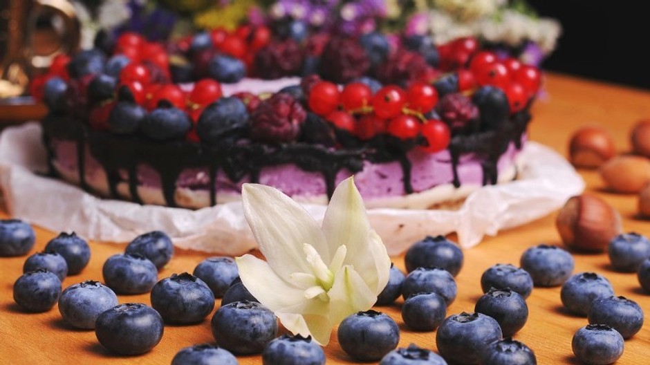 čučoriedkový koláč